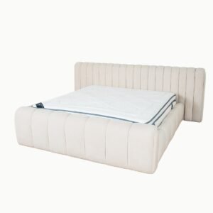 LIT COFFRE ARIA XL TISSU VELOURS ANTITACHE ET DEPERLANT 1