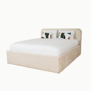 LIT COFFRE LINA TISSU CHENILLE 1