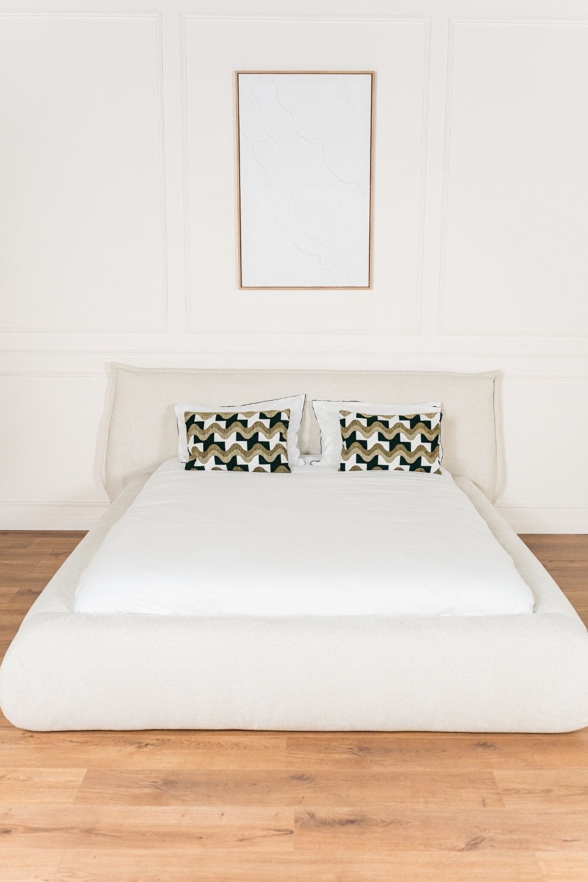 LIT COFFRE ALINE TISSU CHENILLE 3