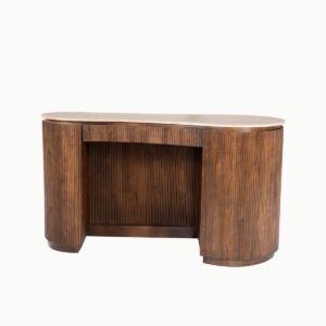 MEUBLE BUREAU MARIE BOIS TRAVERTIN