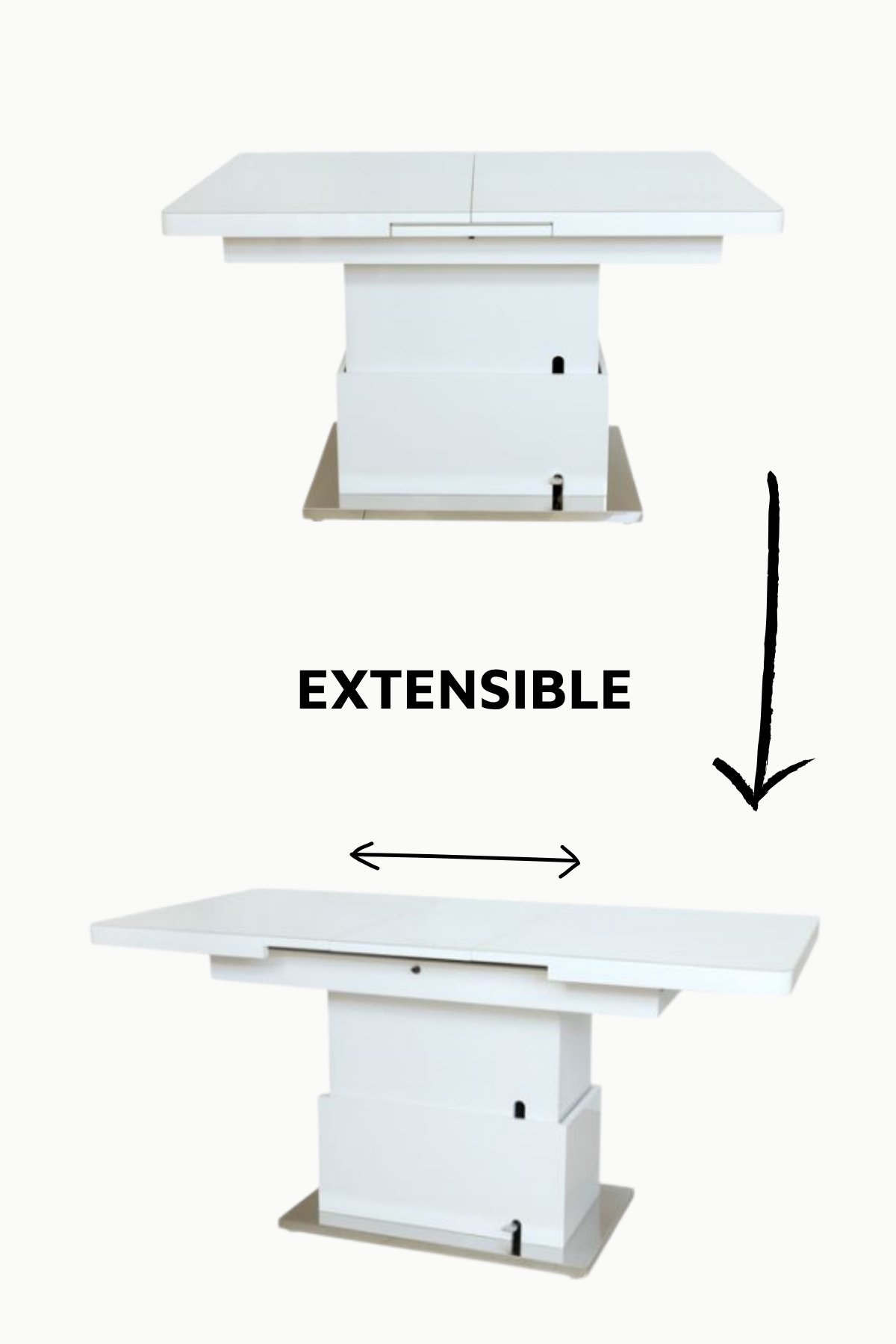 TABLE A MANGER TABLE BASSE RELEVABLE TB86 NOIRE CERAMIQUE