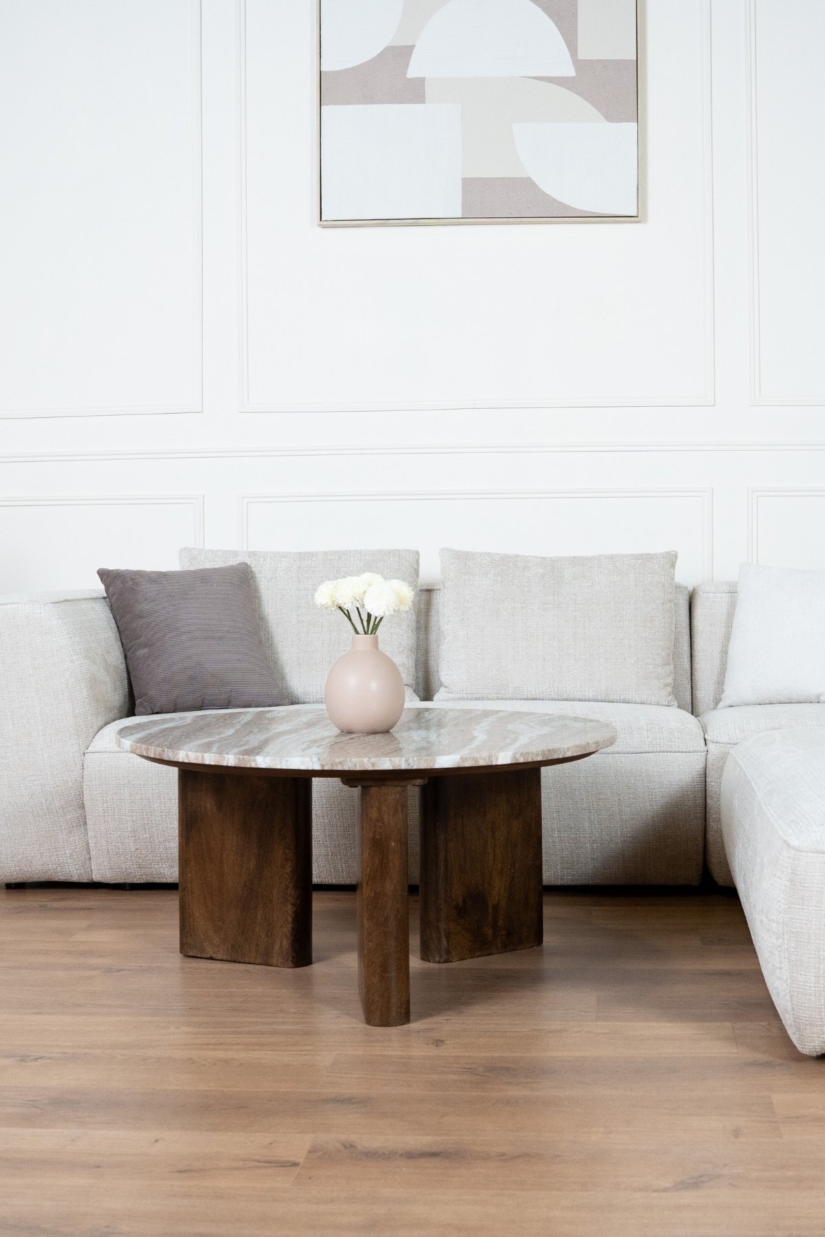 TABLES BASSES COPPA MARBRE MARRON