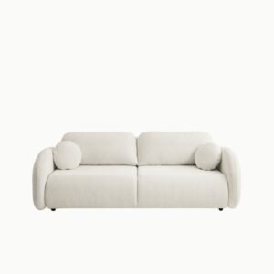 canape lory convertible coffre tissus chenille ecru 2